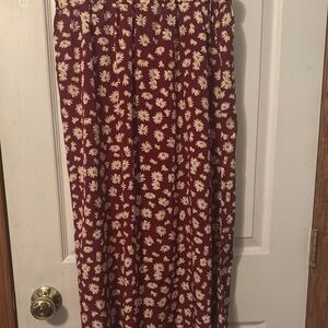 Floral Burgundy Skirt